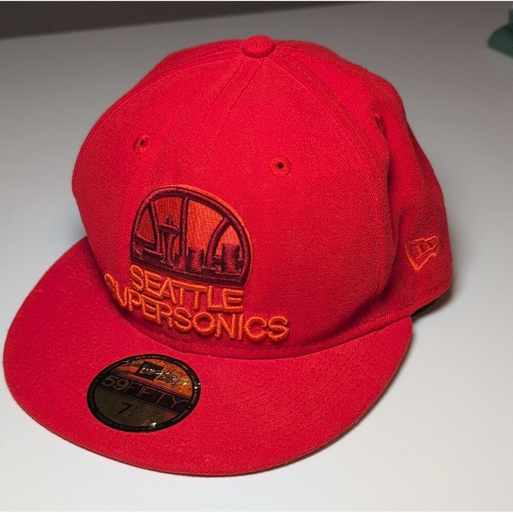 New Era 59FIFTY Seattle Supersonics Orange NBA Fitted Cap 7 1/4